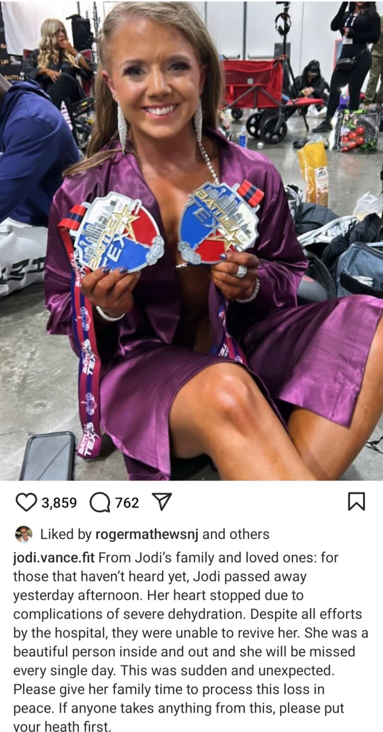 Due to dehydration, her heart stopped after 20 years of bodybuilder D!