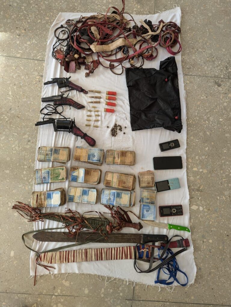 Police arrested four suspicious bandits in Kano, recovering weapons, charm and N1M cash