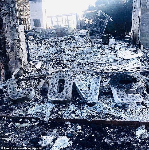 Singer Miley Cyrus reveals that the house she shared with ex-husband Liam Hemsworth is grateful