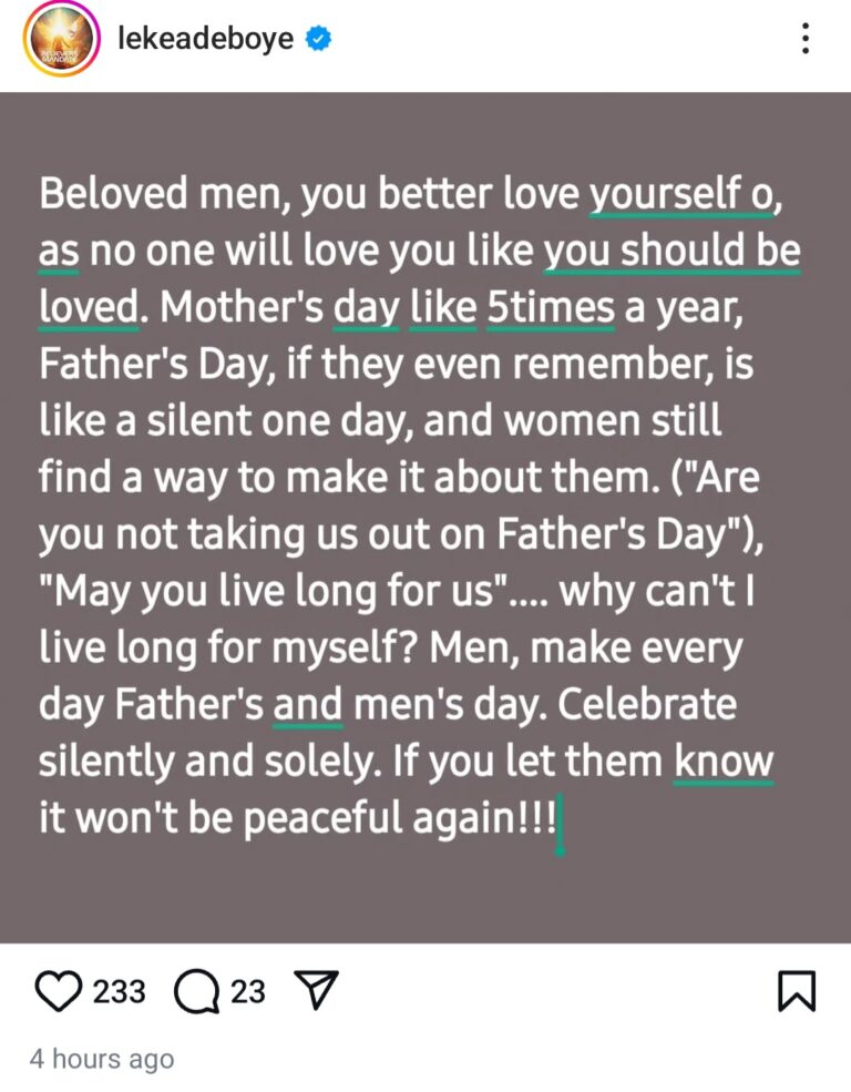 Pastor Leke Adeboye advises men to react to all the days when celebrating their mother